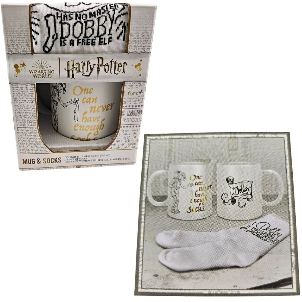 Wizarding World of Harry Potter Dobby Graphic Mug & Socks Gift Set NEW!